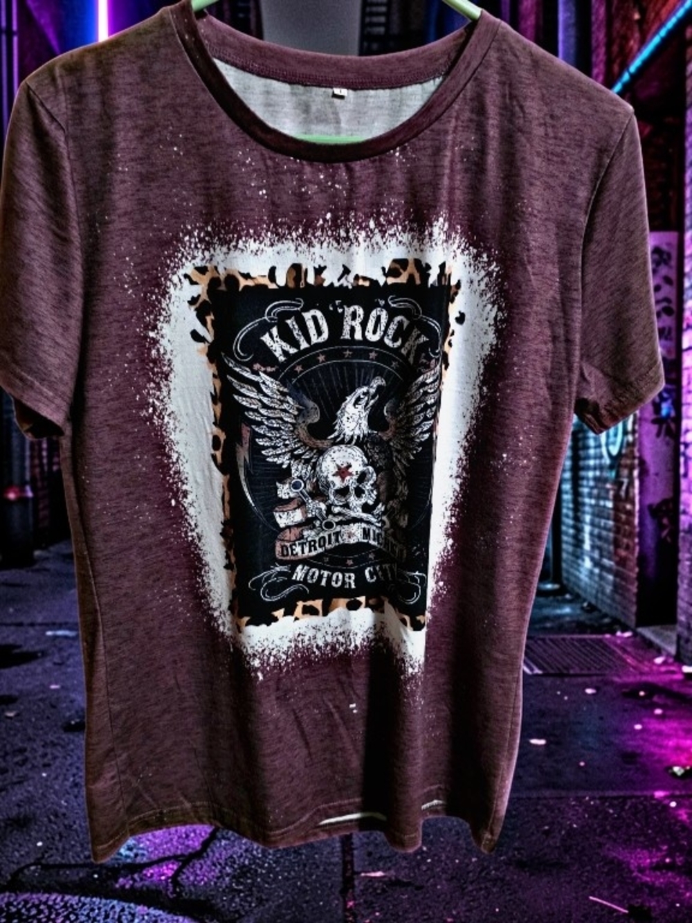 Check out this Kid Rock short sleeve tee in burgundy! #KidRock #Music #Style 🎸